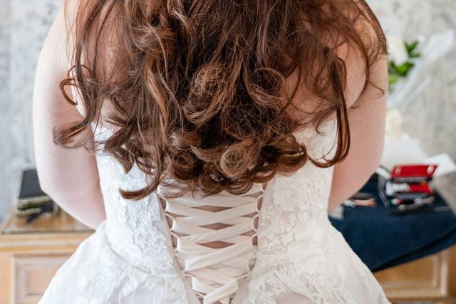 Bridal gown back view