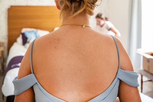 Bridesmaid hair dressing room