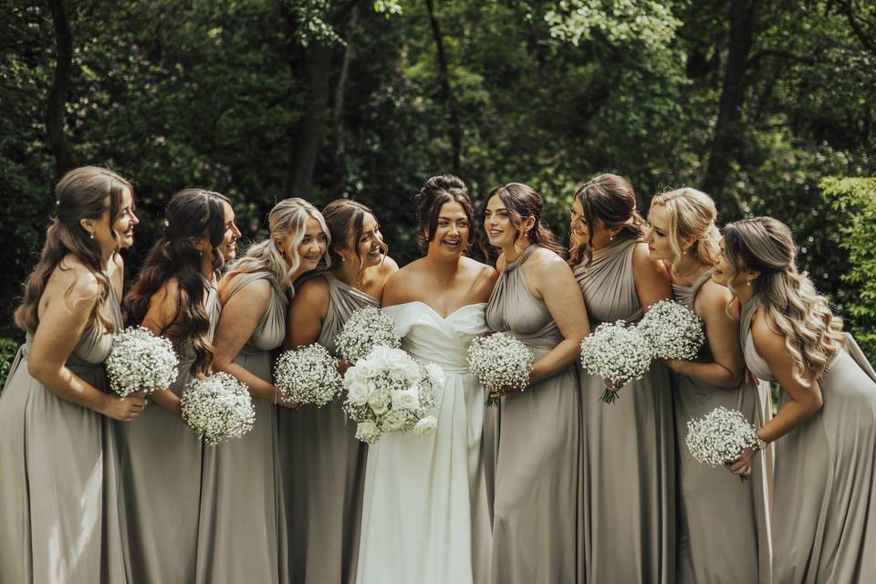 The bride and her maids!