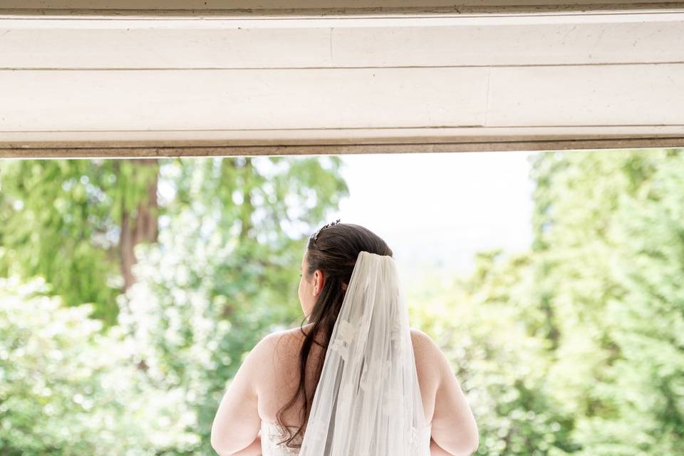 Back view bridal balcony