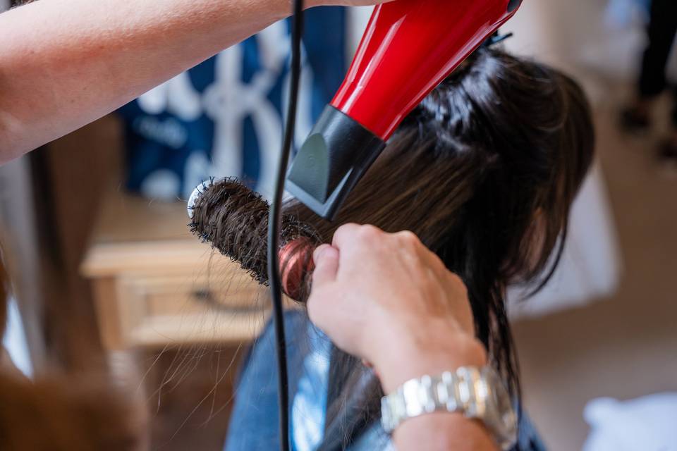 Blow dry close up