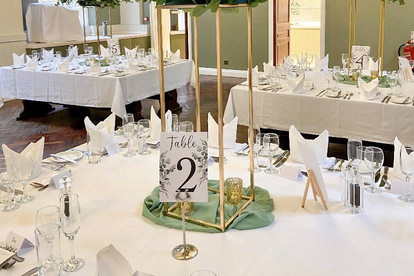 Greenery centrepieces