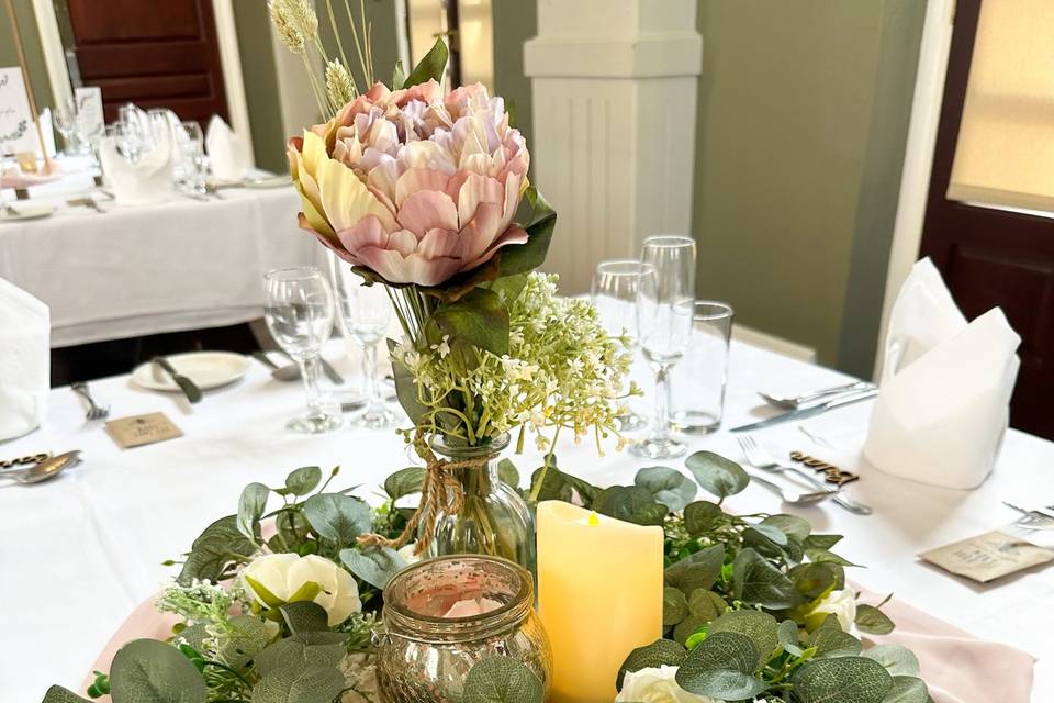 Low Greenery Centrepieces