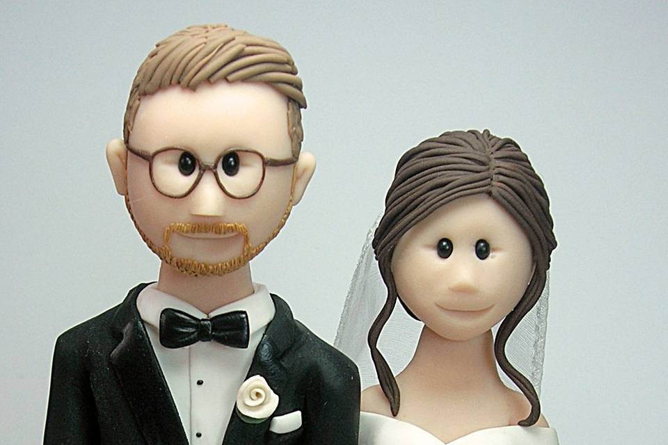 Bride and Groom cake topper