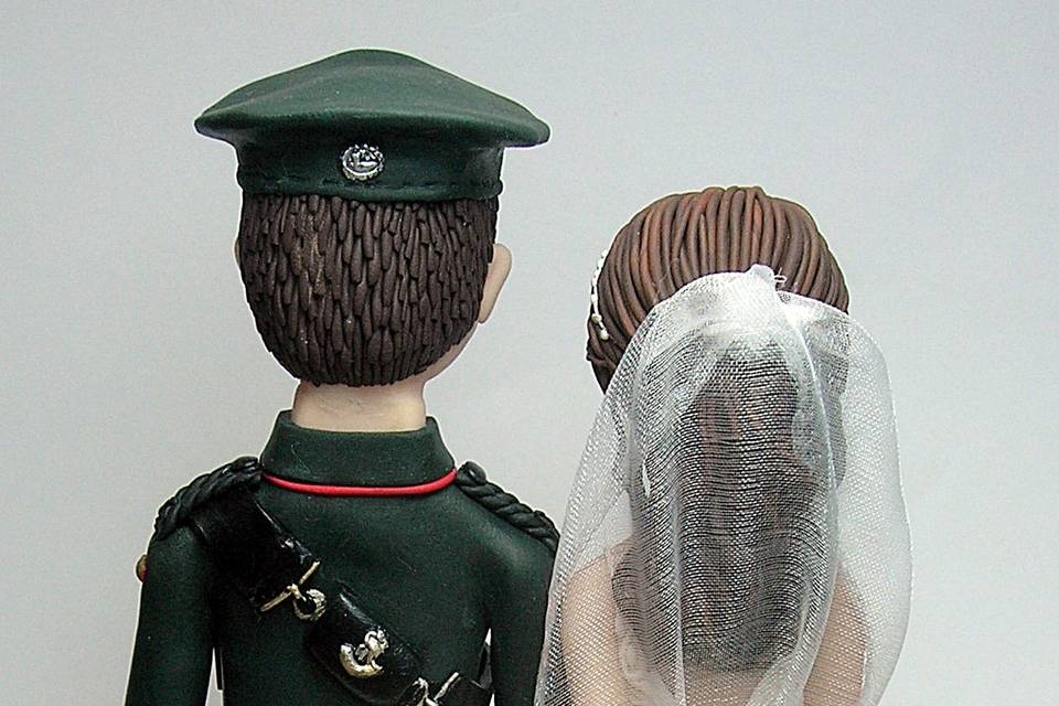 Uniform wedding cake topper