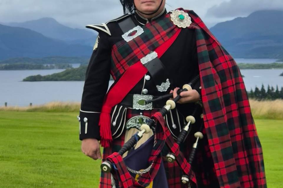 Scottish bagpiper
