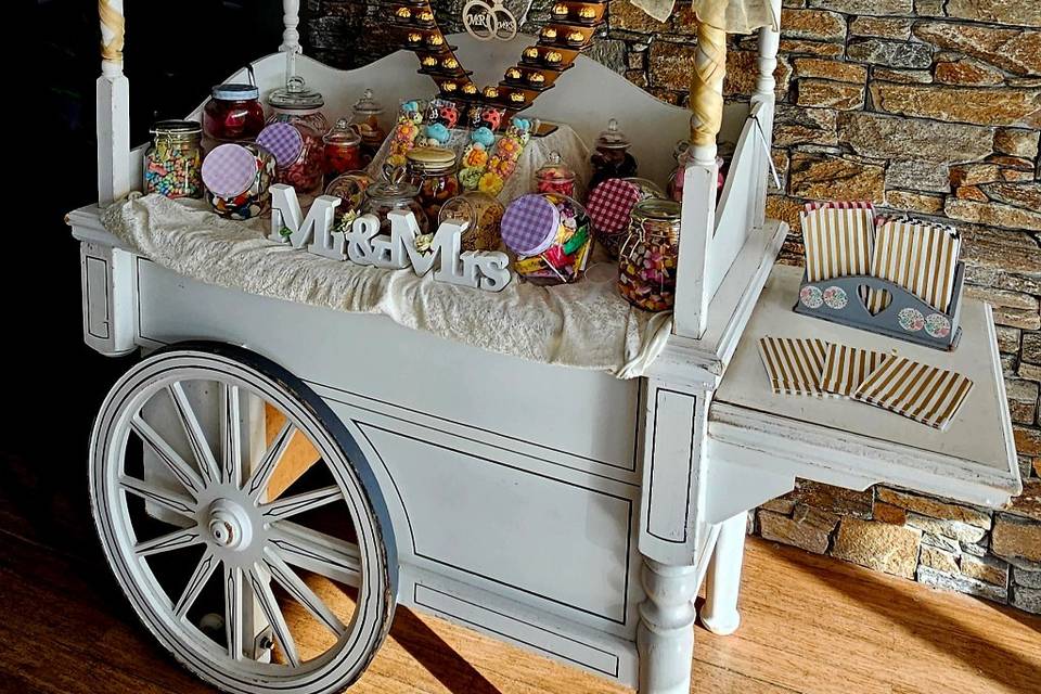 Golden candy cart