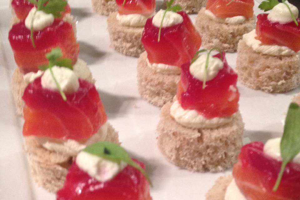 Cured Salmon Canapes