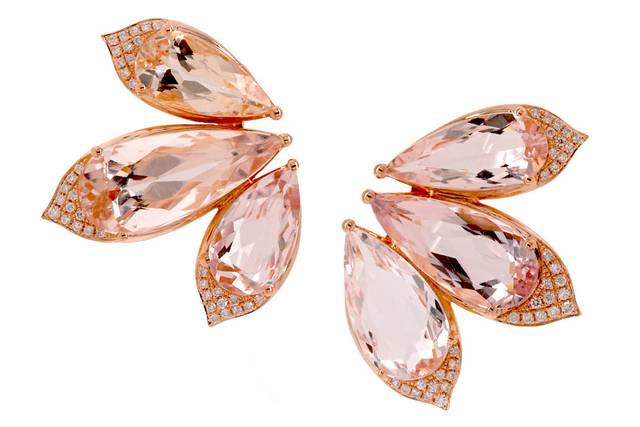 Morganite & Diamond Earrings