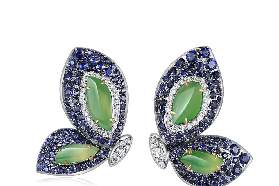 Jade Butterfly Earrings