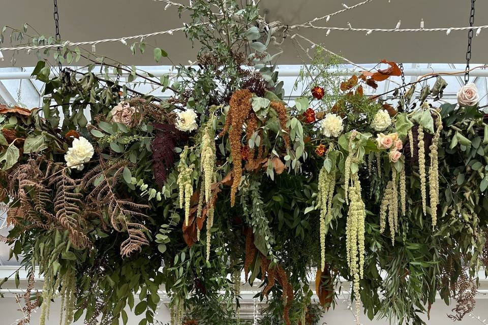 Autumn floral chandelier