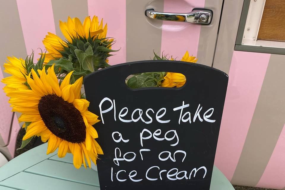 Guest ice cream tokens