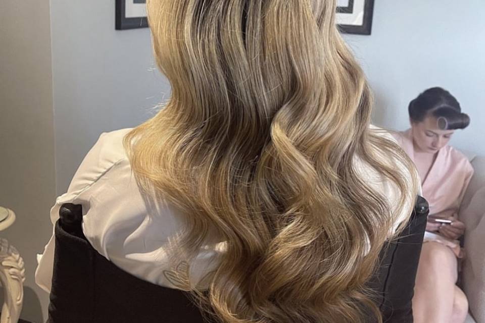 Elegant half up, half down