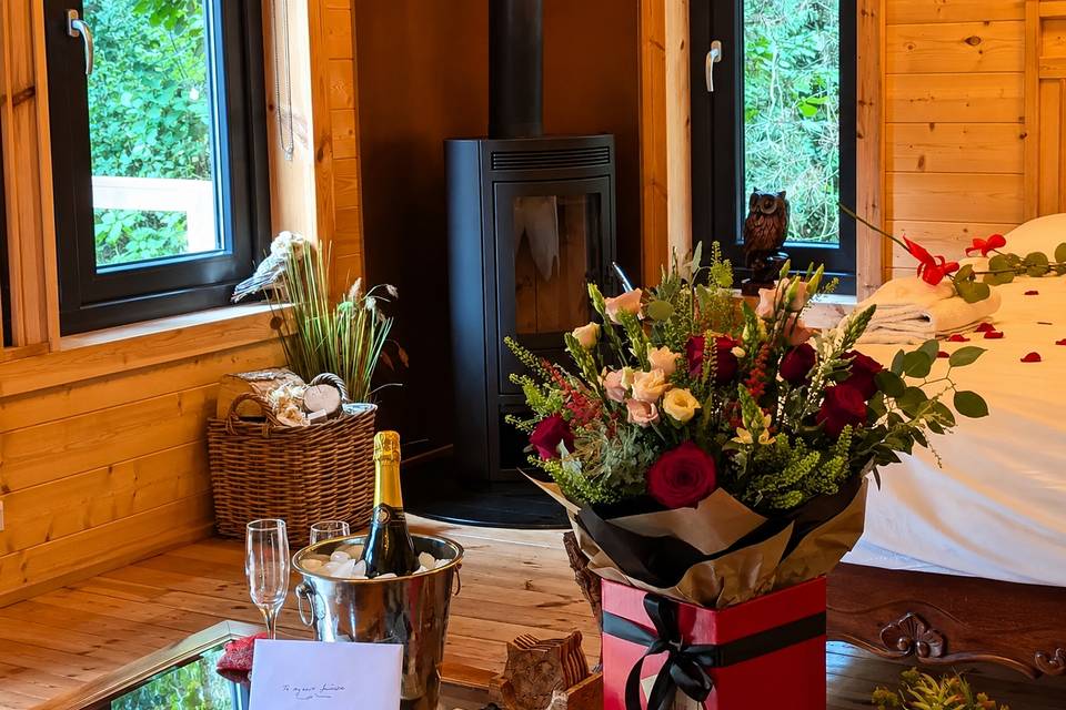 Champagne and Flowers