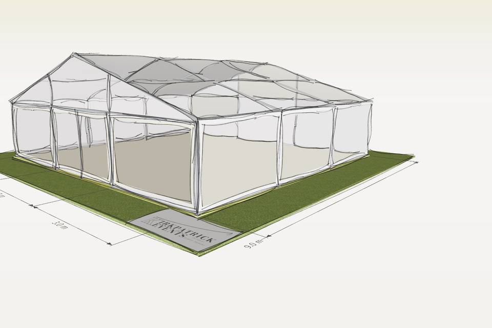 9x9m clearspan marquee