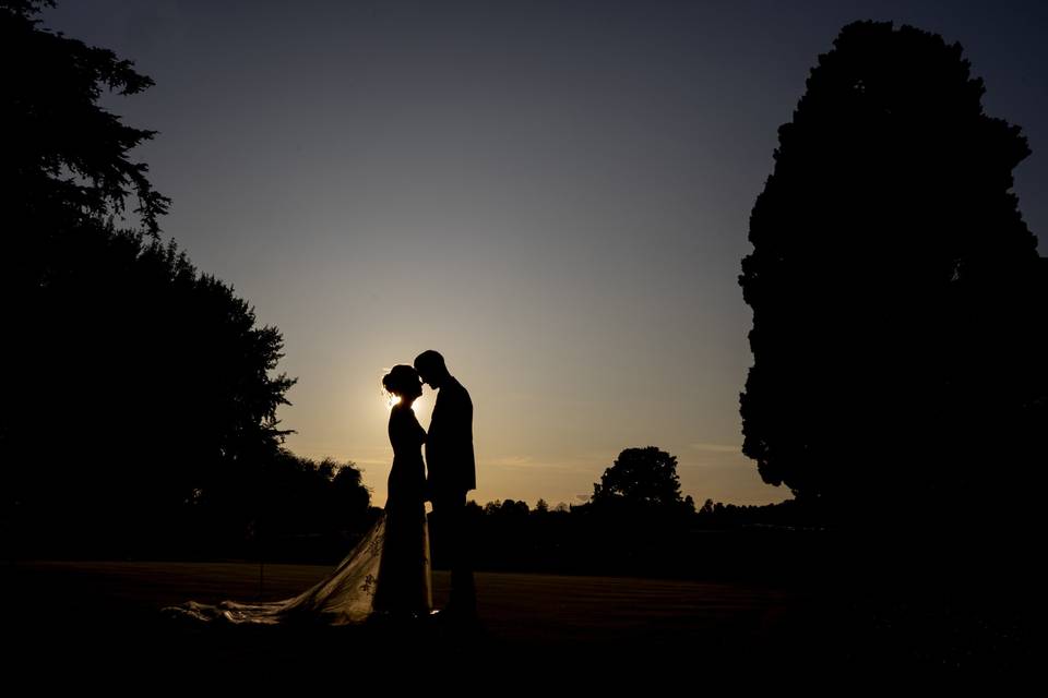 Wedding sunset photo