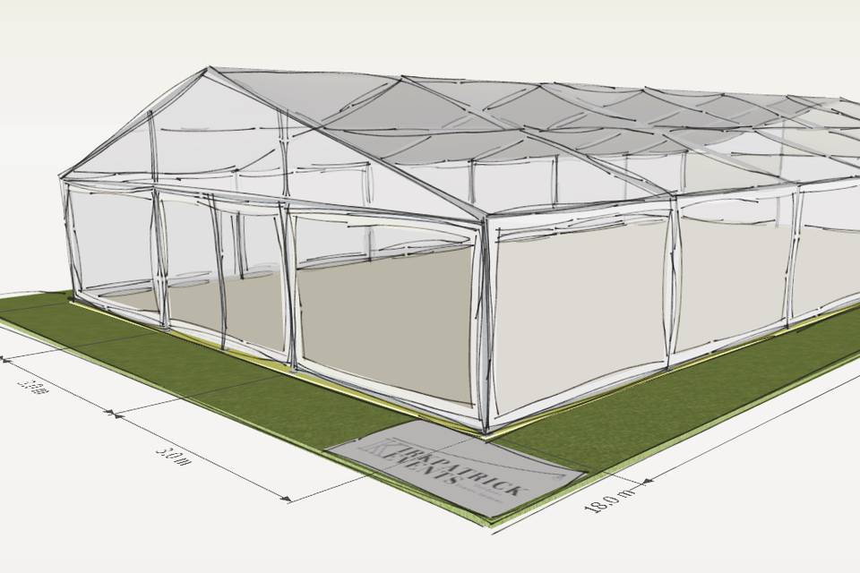 9x18m clearspan marquee