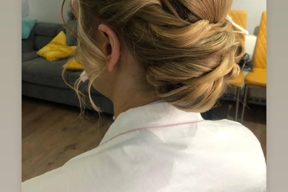 Low Chignon with Twists