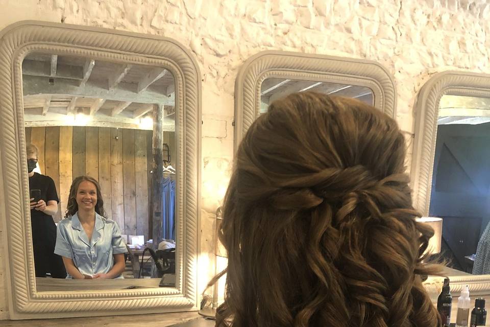 Braided with Low Chignon