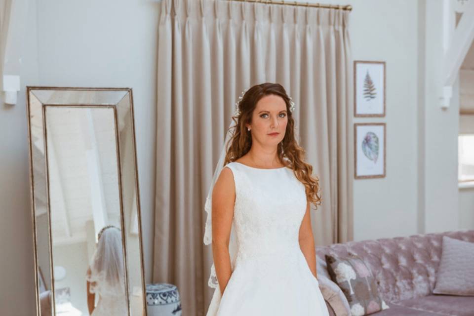 Real Bride with Curled Style