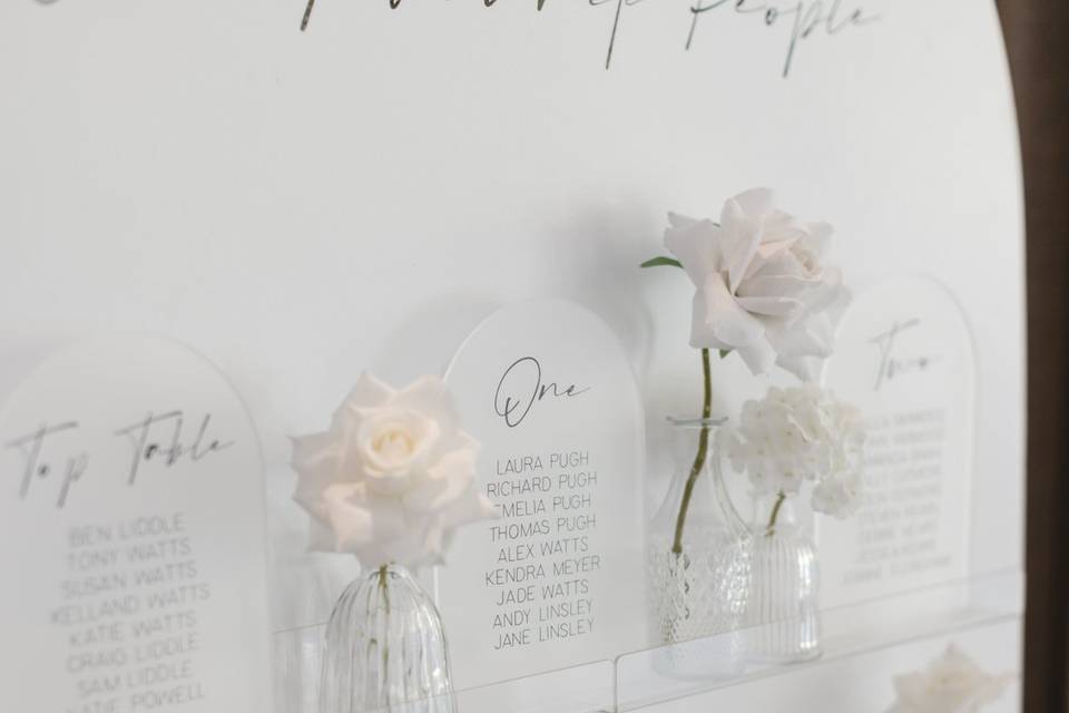 Seating plan wall