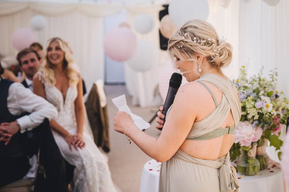 Bridesmaid bridal hair