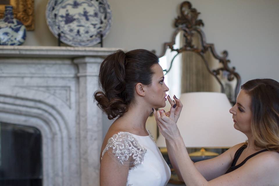 Bridal makeup prep