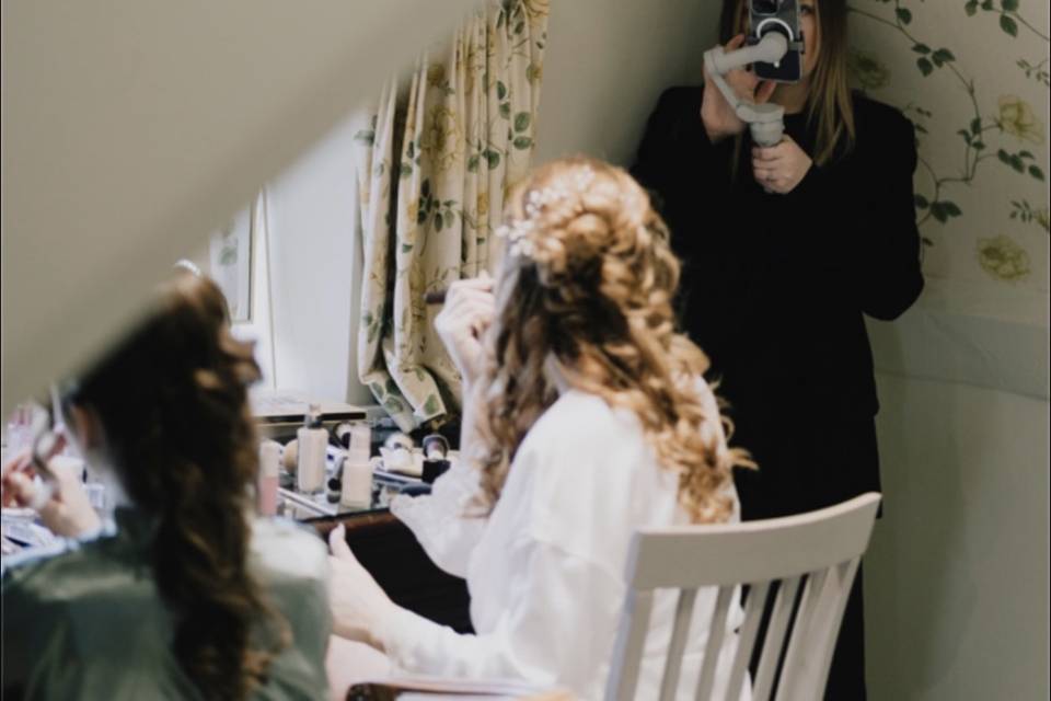 Bride getting ready