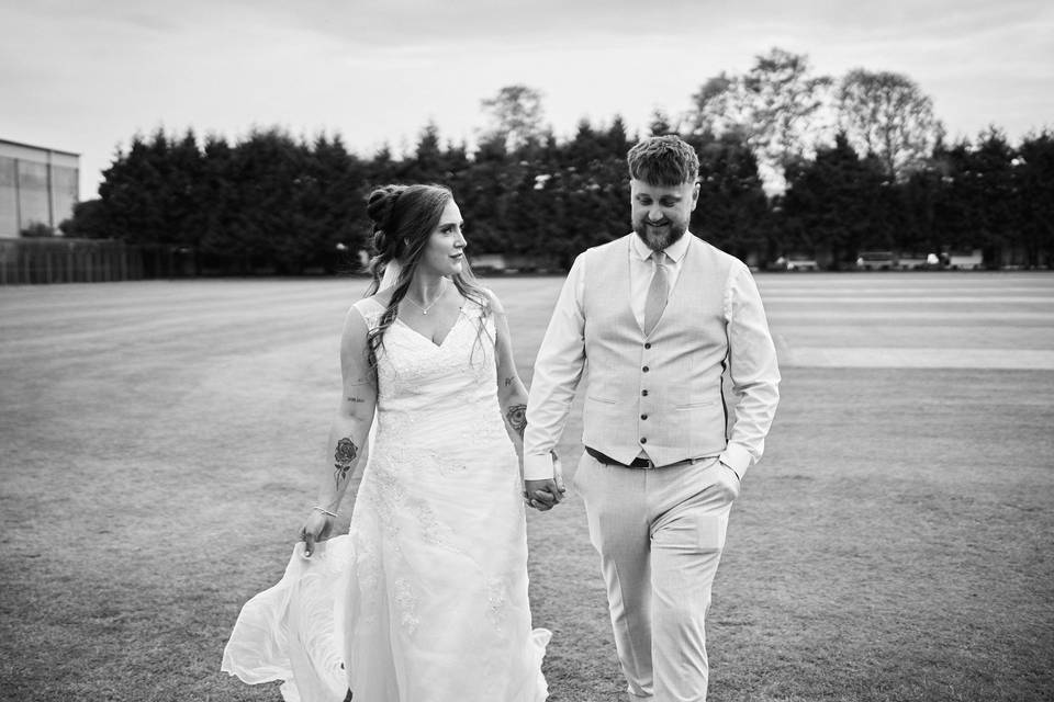 Couple walking the cricket G