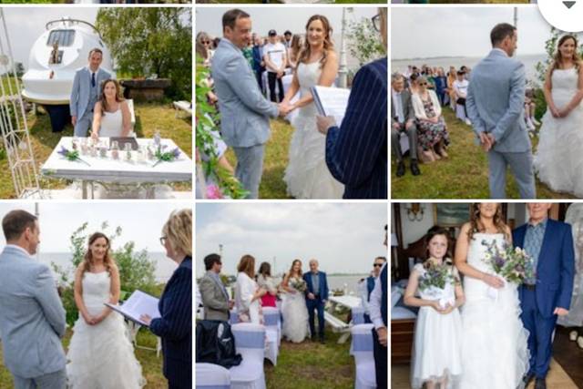 Wedding on the sea wall