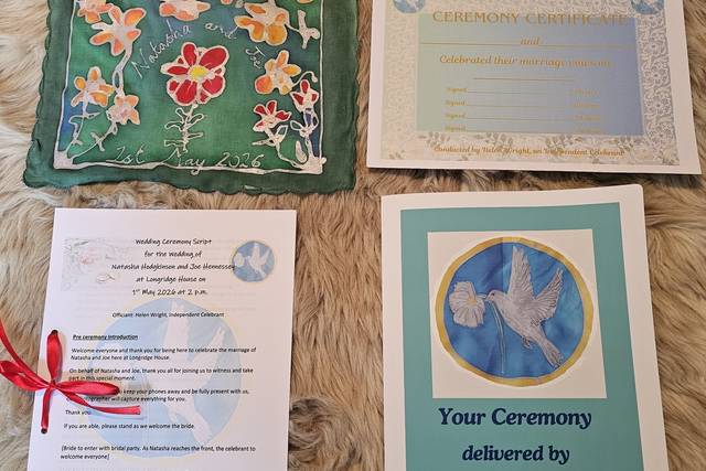 Wedding stationery and gift