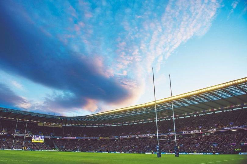 Moody sky over Murrayfield