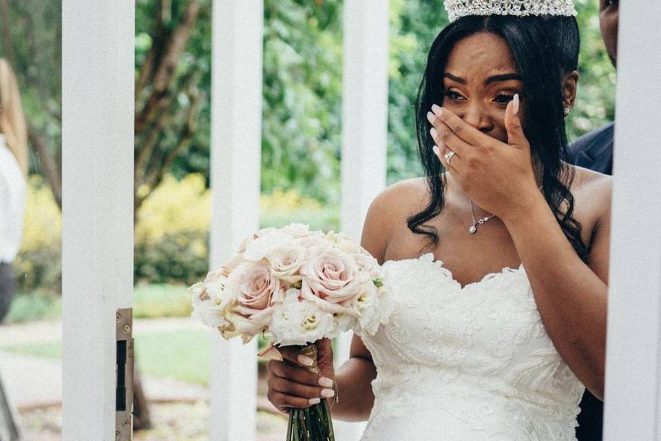 Cream and blush bridal