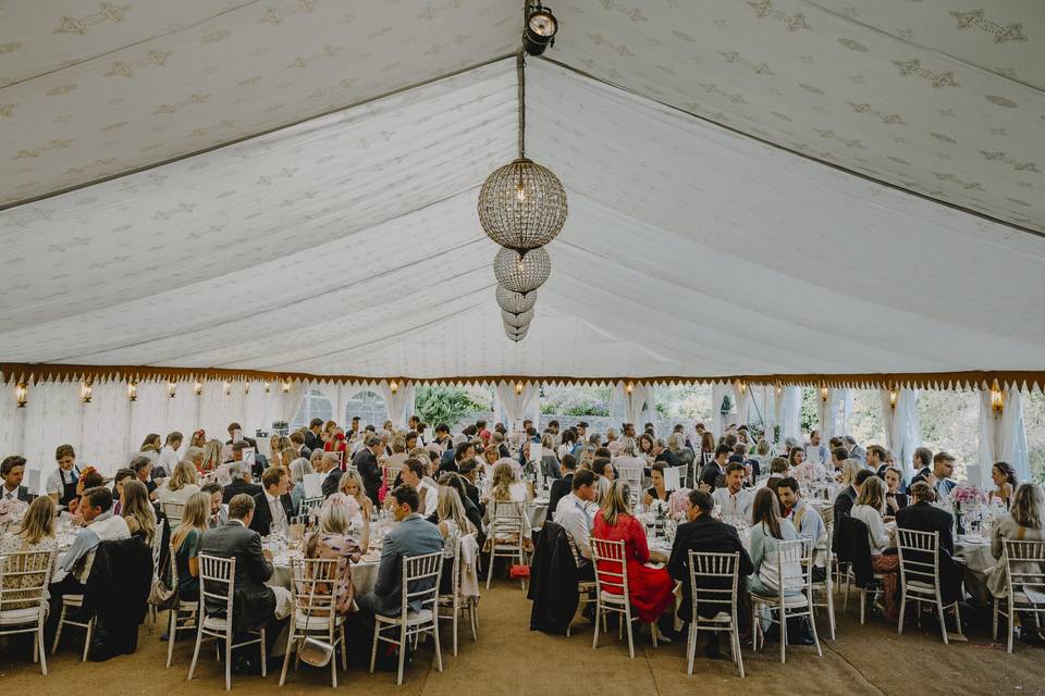 Marquee interior, Hamswell House
