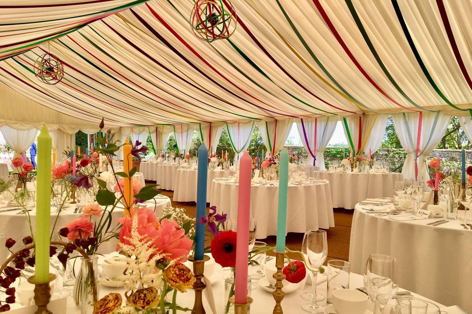 Marquee interior, Hamswell House