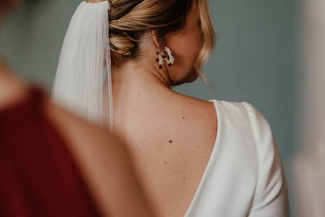 An elegant low bun