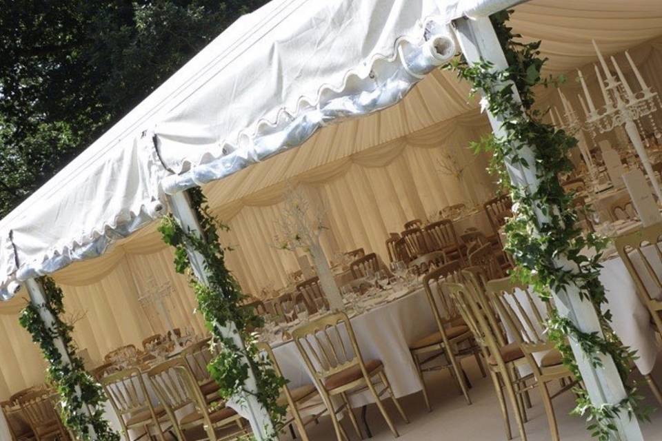 Marquee wedding reception