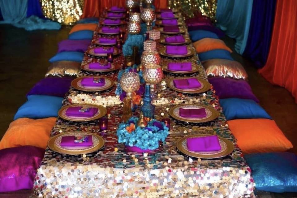 Arabian Nights themed wedding