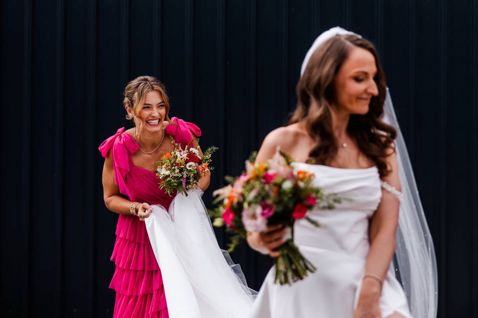 Bride and her sister
