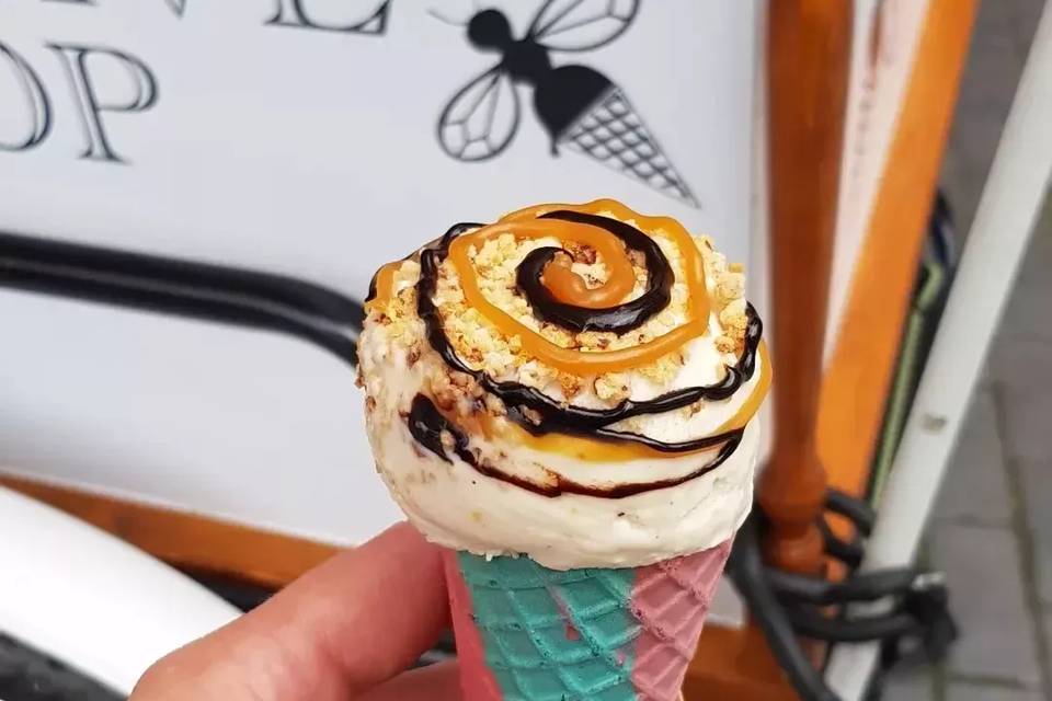 Chocolate and caramel swirl