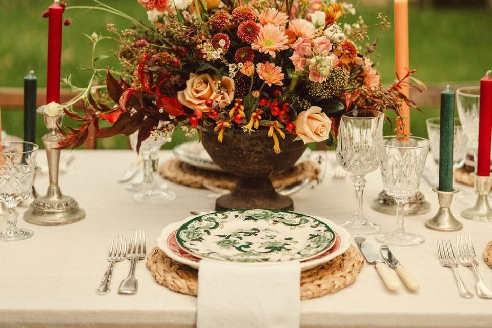 Vintage table setting