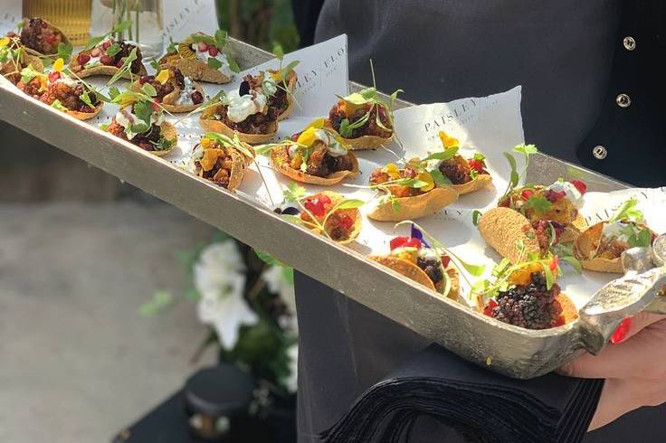 Cauliflower Chaat Canapes