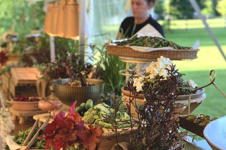 Self Serve Salad Table