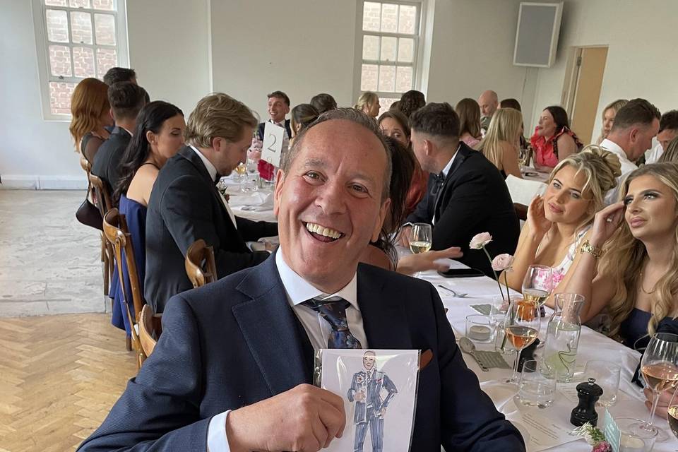 Father of the bride with pic