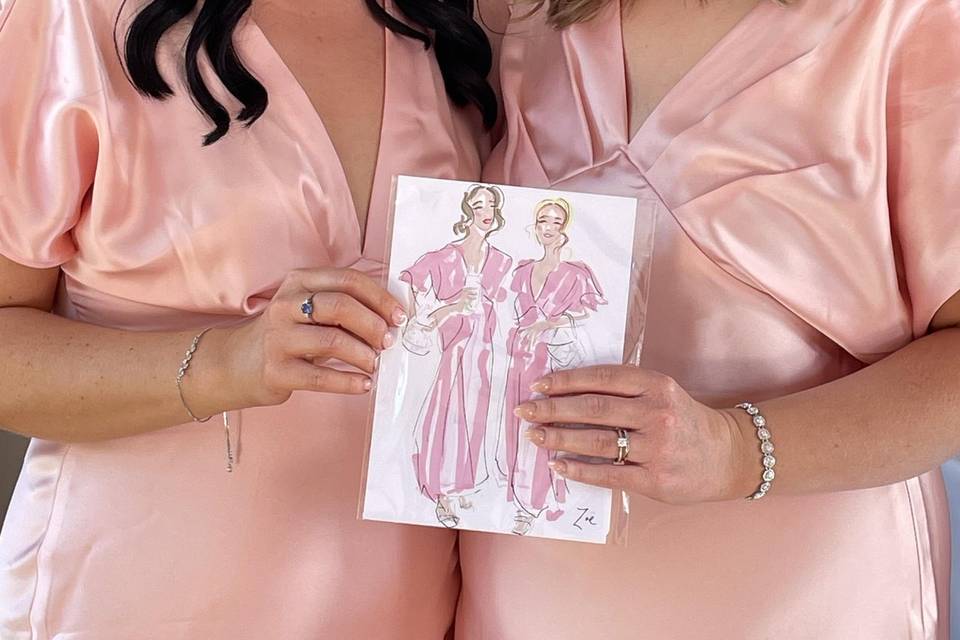 Bridesmaids with pic
