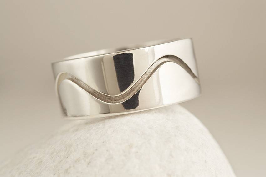 Wedding White Gold Wave