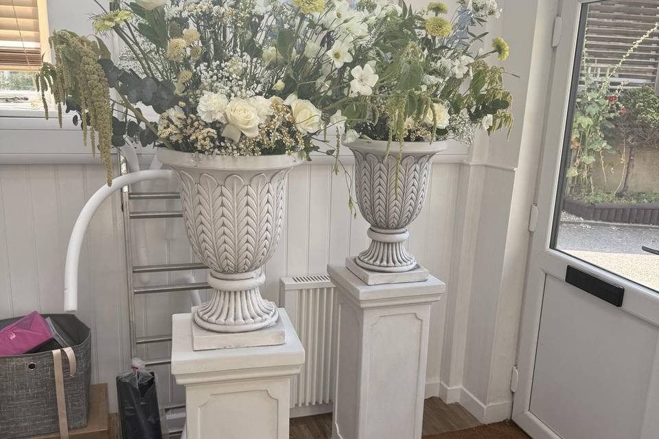 Floral urns