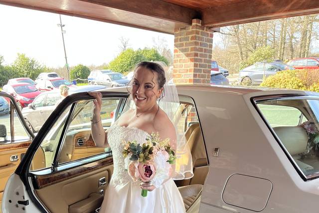 Stepping out of the car..