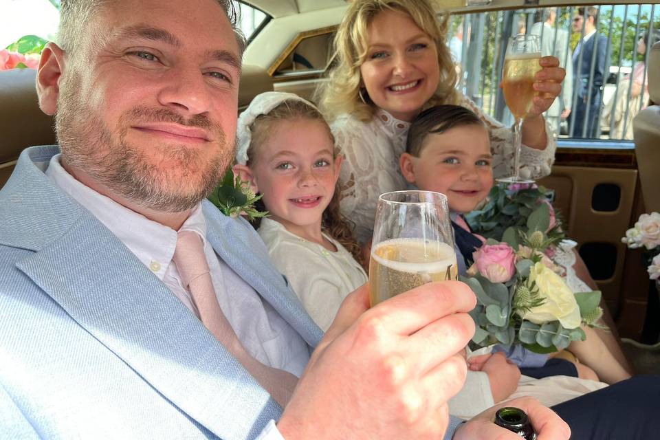 Champagne with the family