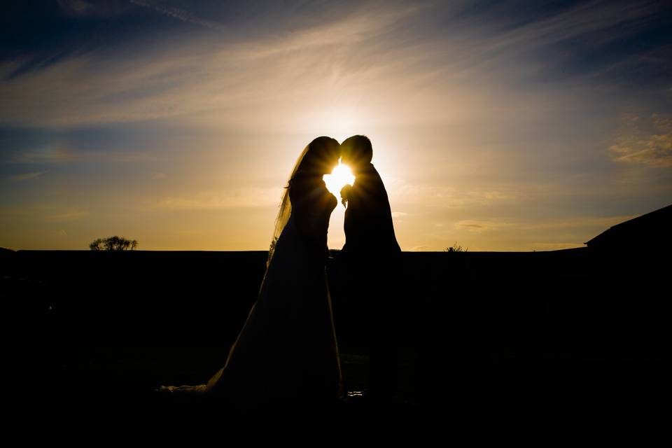 Wedding at sunset